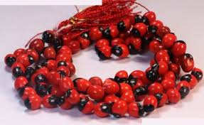 Red Gunja Seeds Mala – Sacred & Energized for Spiritual Use